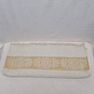 Vintage Cannon Monticello Hand Towel Pastel Yellow MCM 60s 70s Girly Home Decor